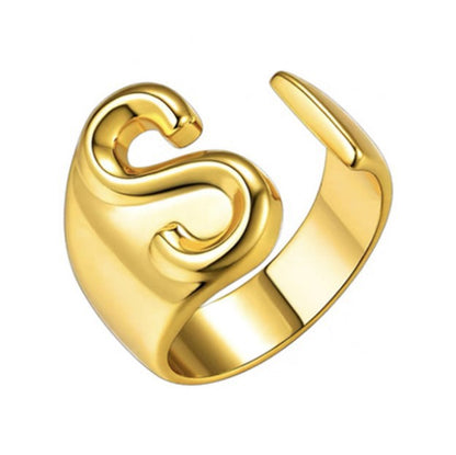 English Letters Female Opening Adjustable Fashion Rings
