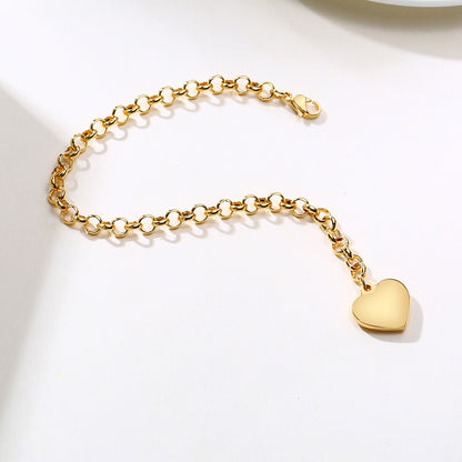 Women's Stainless Steel Heart Shaped Love Accessories Bracelets