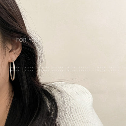 Simple Fashion Basic Style Matte Copper Ear Vintage Earrings