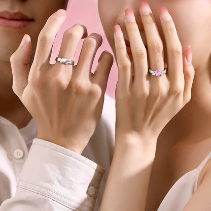 Women's & Men's Love Couple Pair Of Design Sweet Rings