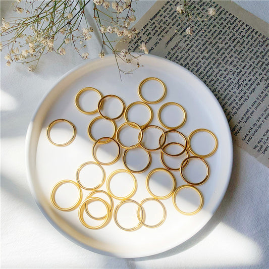 Style Simple Glossy Female Light Luxury Rings