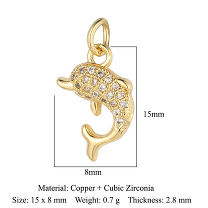 Cat Snake Copper Zircon Ornament Accessories Pendants