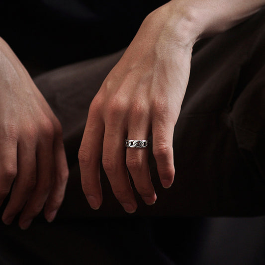 Men's Fashion Titanium Steel Trendy Hip Hop Rings