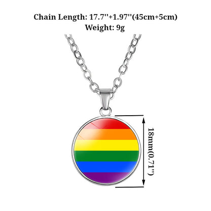 Women's Accessories Fashion Simple Rainbow Flag Pattern Necklaces