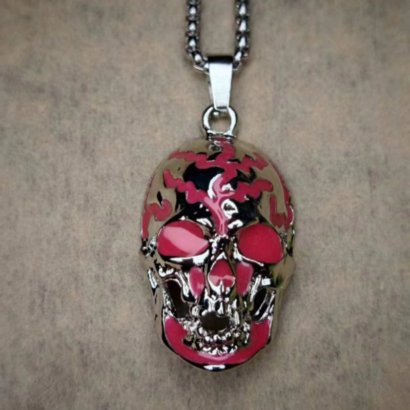 Men's Glowing Skull Long Hip Hop Noctilucent Pendants