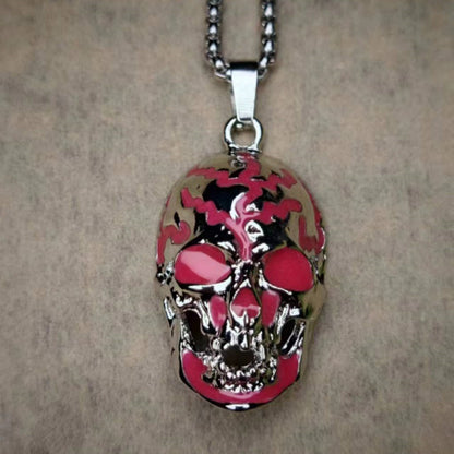 Men's Glowing Skull Long Hip Hop Noctilucent Pendants