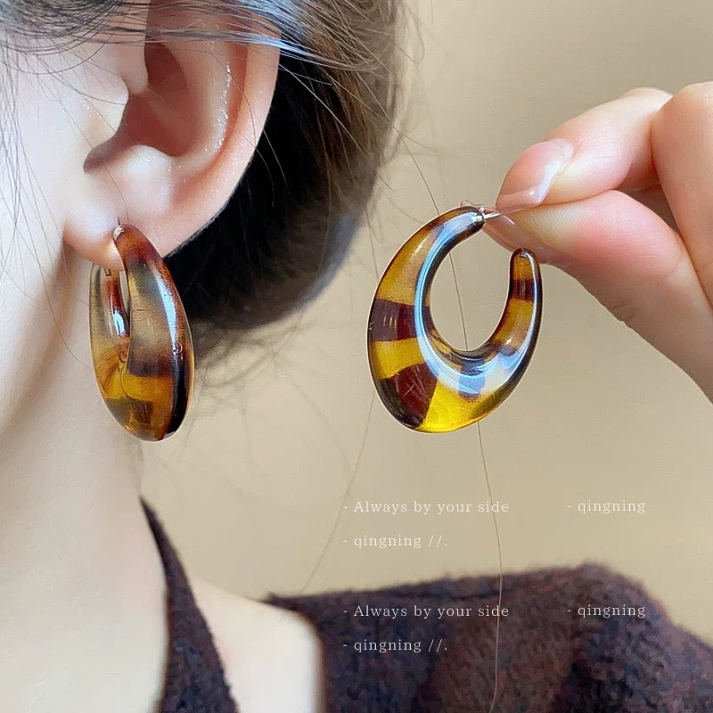 Women's Snail Heart Water Drops Shaped Sier Retro Minority Earrings