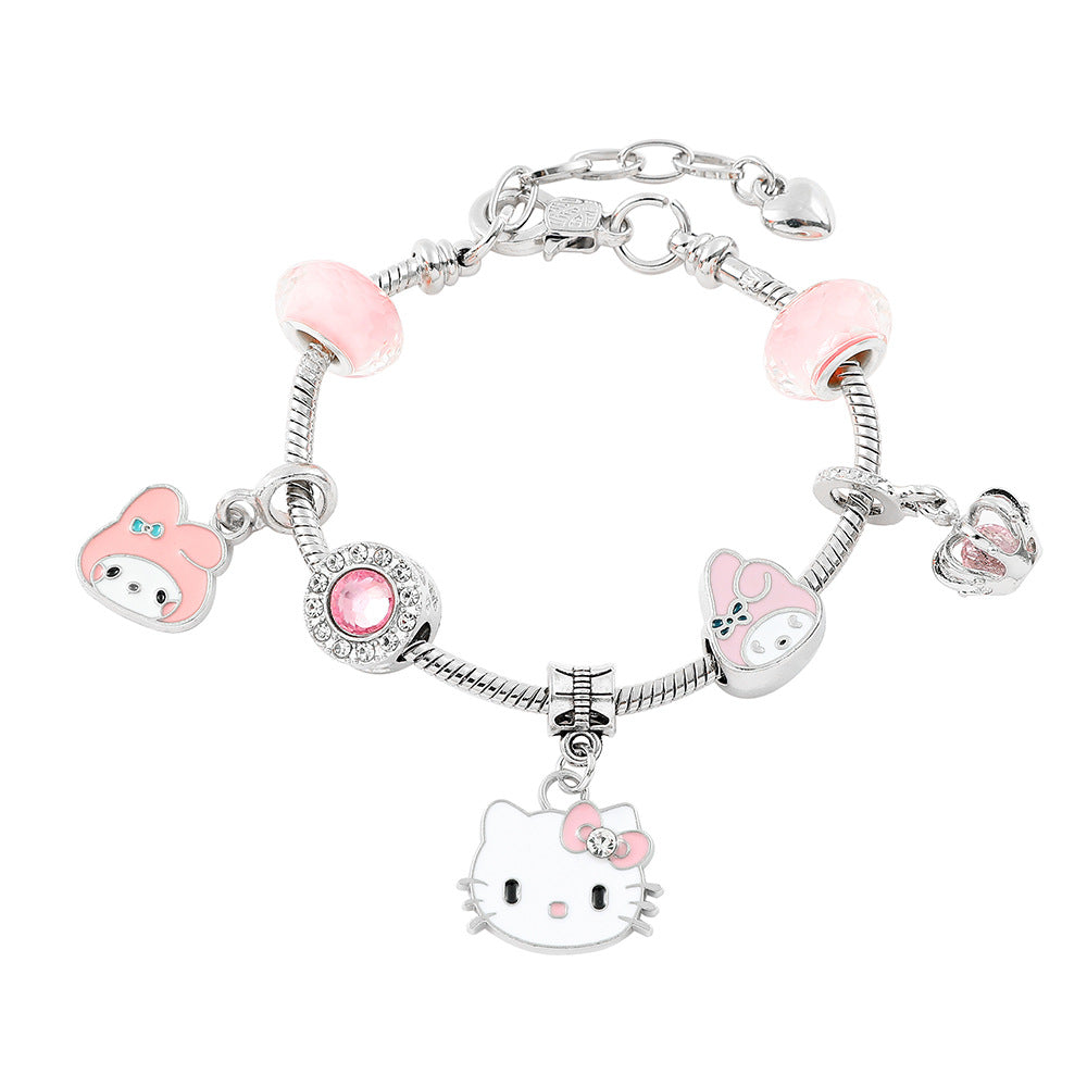 Anime Hello Kitty Clow Beaded Ornament Bracelets