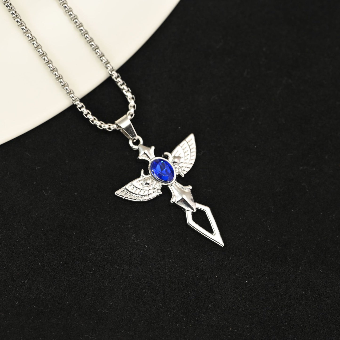 Men's Wings Korean Simple Retro Cross Street Necklaces