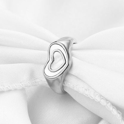 Women's Stainless Steel Shell Love Titanium Rings