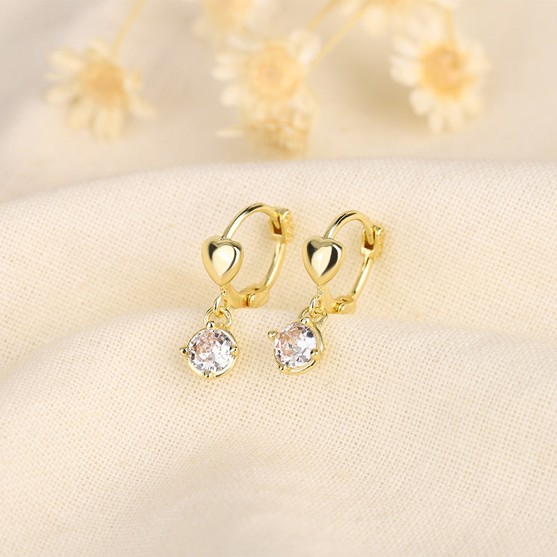 Zircon Ear Clip Female Sier Tide Earrings