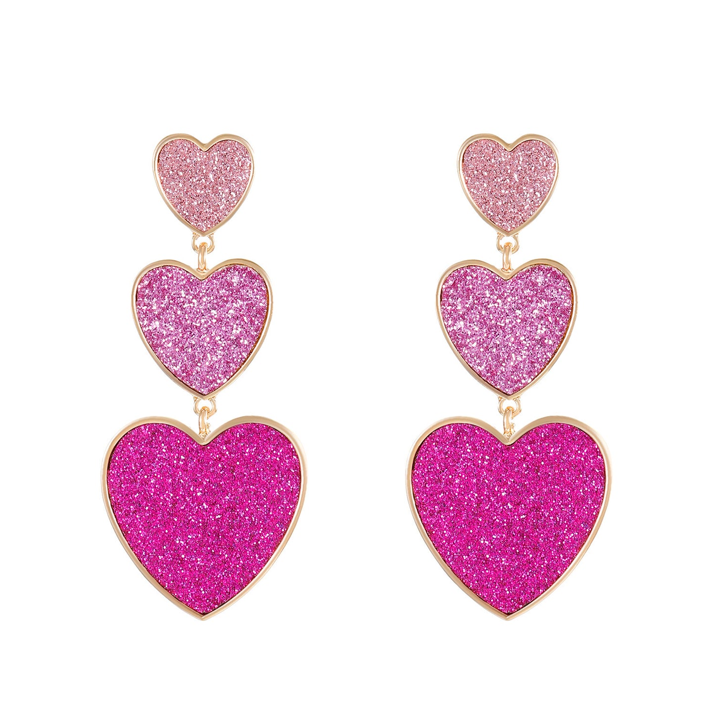 Women's Exquisite Love Heart Simple High-grade Ear Earrings