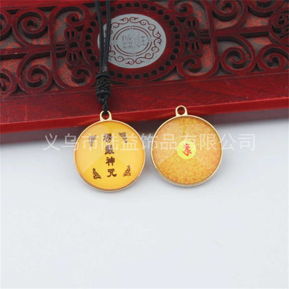 Glaze Mantra Round Buddha Scripture Binding Necklaces