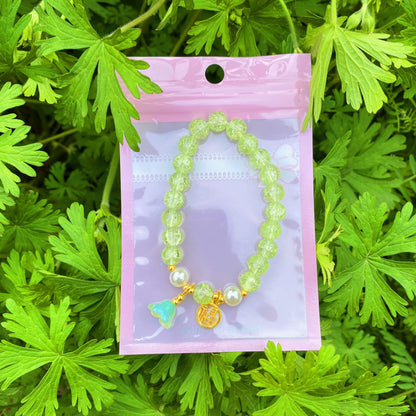 Children's Flower Colored Glaze Beads Cartoon Jewelry Bracelets