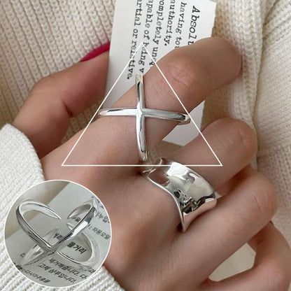 Offer Open Female Retro Fashion Twin Rings