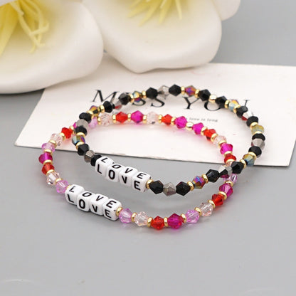Women's Bohemian Style Crystal Letter Simple Personality Bracelets