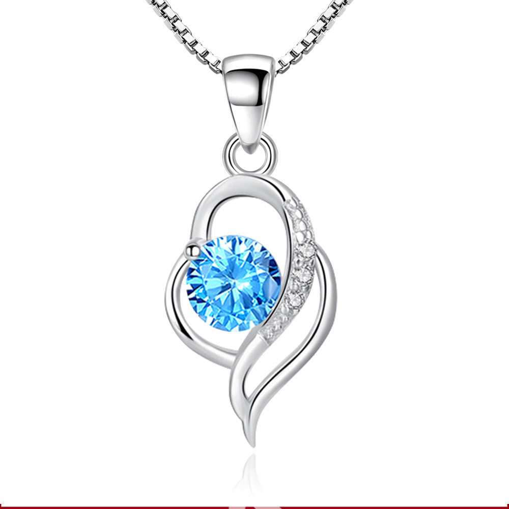 Popular Sier-plated Soft For Temperament Heart-shaped Pendants