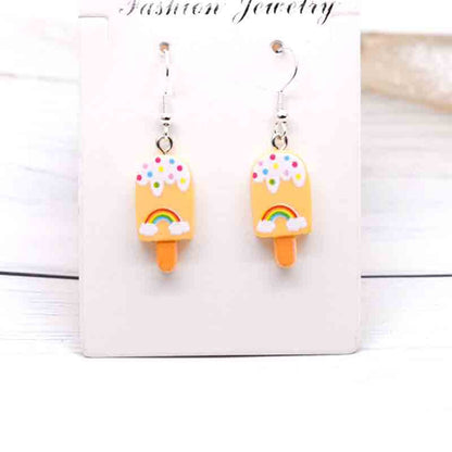 Ice Cream Candy Drink Resin Homemade Earrings