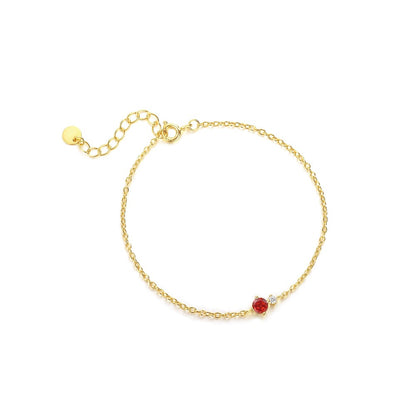Sier French Entry Lux Colorful Zircon Bracelets