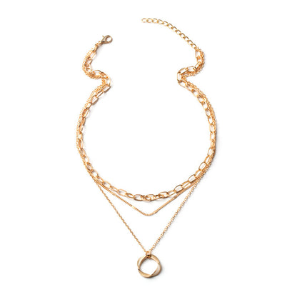 Women's Exaggerated Circle Fashion Alloy Hip Hop Necklaces