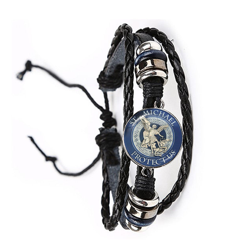 Women's & Men's Time Stone Leather Carrying Strap Hand-woven Bracelets