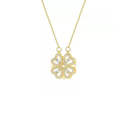 Women's Style For Heart-to-heart Open Close Clover Pendants