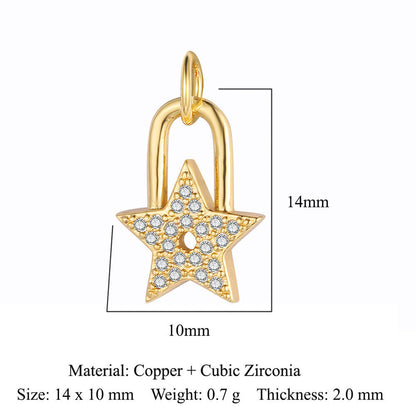 Wings Tower Copper Zircon Shell Pin Pendants