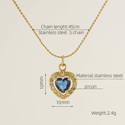 Women's Love For Inlaid Zircon High-grade Light Necklaces