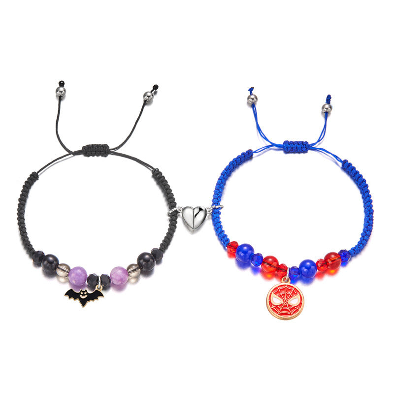 Cartoon Heart-shaped Magnetic Fashion Couple Hand Bracelets