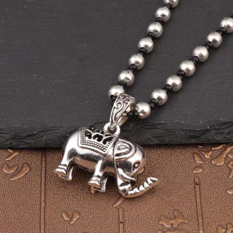 Retro Fashion Tibetan Sier Sweater Chain Pendants