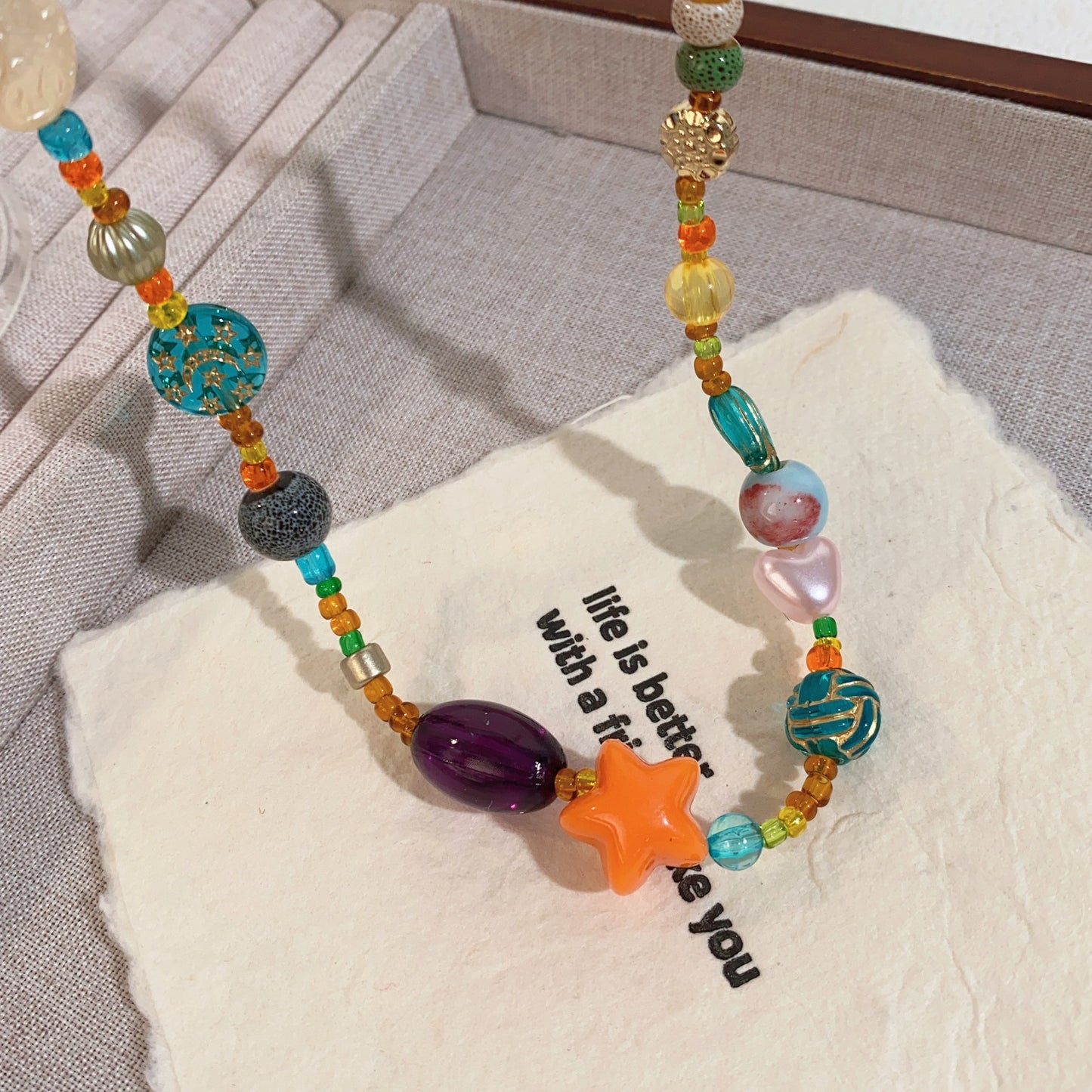 Dopamine Color Beaded High-grade Summer Fresh Necklaces