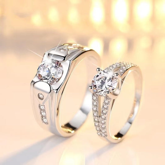 Live Streaming Imitation Moissanite Classic Male Rings
