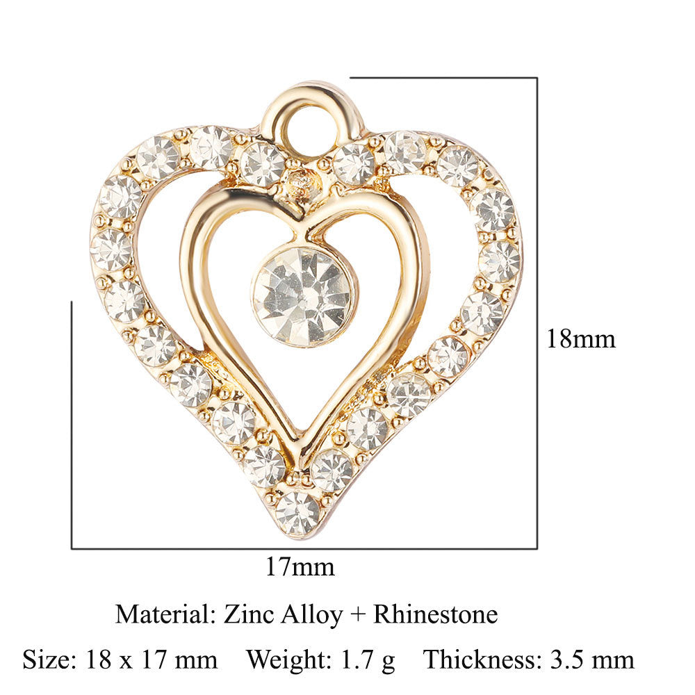 Leaf Zinc Alloy Lucky Tree Peach Heart Pendants