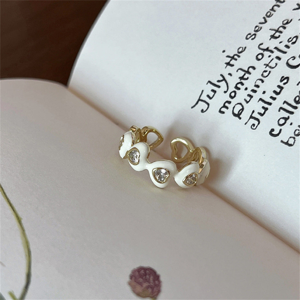 Glazed Butterfly Female Western Style Design High Sense Unique Rings