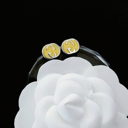 Women's & Men's Quality Collection Trending Rhinestone Letters Sier Earrings