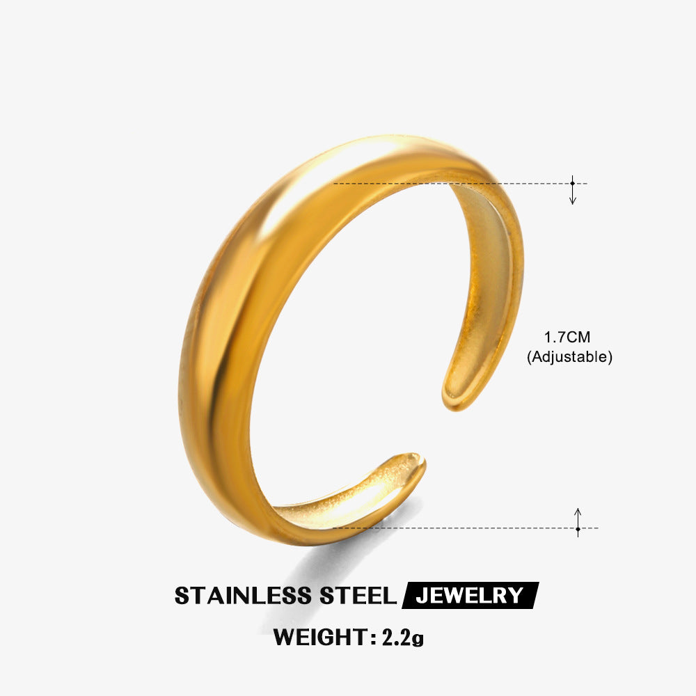 Fashion Stainless Steel Simple Popular Line Rings