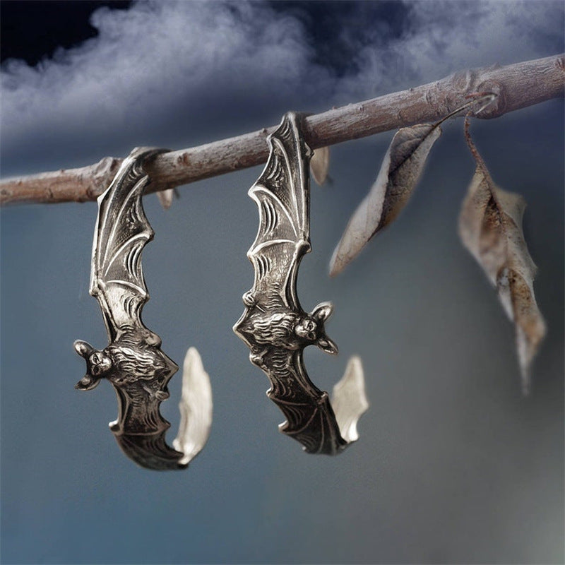 Retro Bat Wings Exaggerated Fashion Gothic Style Distressed Rings