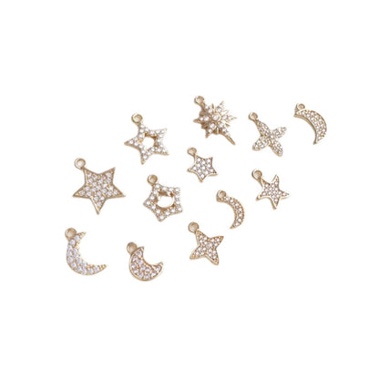 Retention Micro Inlaid Zircon Star Moon Pendants