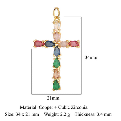 Cross Jade Copper Zircon Ornament Accessories Micro Bracelets