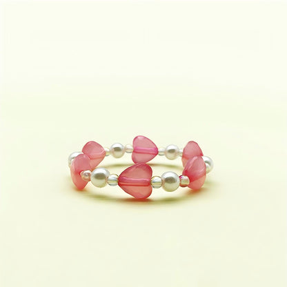 Children's Pearl Female Summer Dopamine Acrylic Niche Bracelets