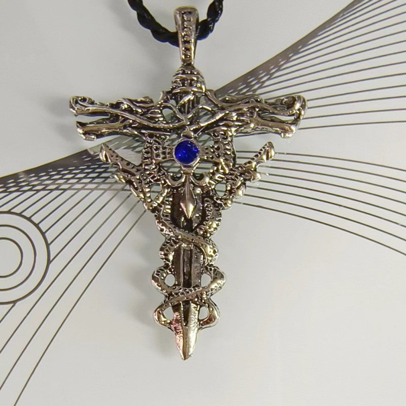 Dragon Plate Sword Inlaid Jewel Personal Accessories Necklaces