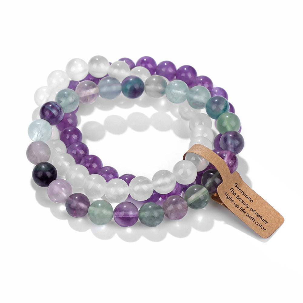 Women's Suit Crystal Agate Tigereye Amethyst Combination Bracelets