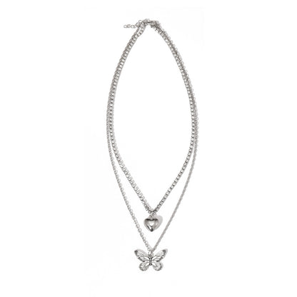 Full Diamond Box Chain Love Creative Necklaces