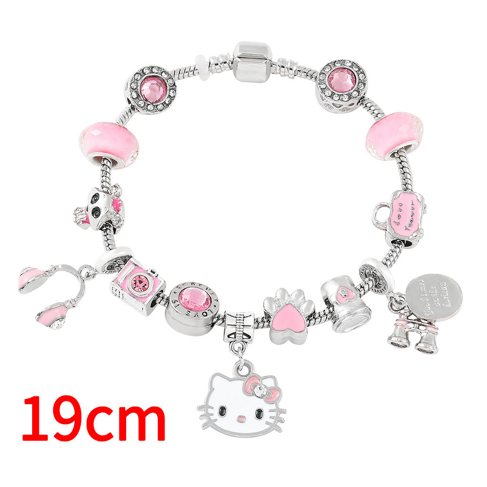 Anime Hello Kitty Clow Beaded Ornament Bracelets