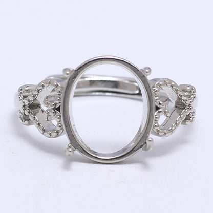 Frame Open Mouth Autumn Copper Alloy Electroplating Sier Rings