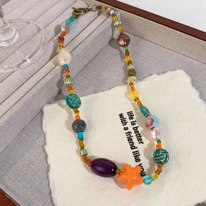 Dopamine Color Beaded High-grade Summer Fresh Necklaces