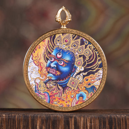 Tibet Portable Small Yellow God Of Pendants