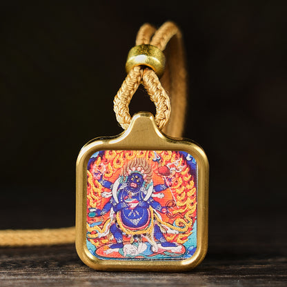 Bodhisattva Dragon Yellow God Of Wealth Necklaces