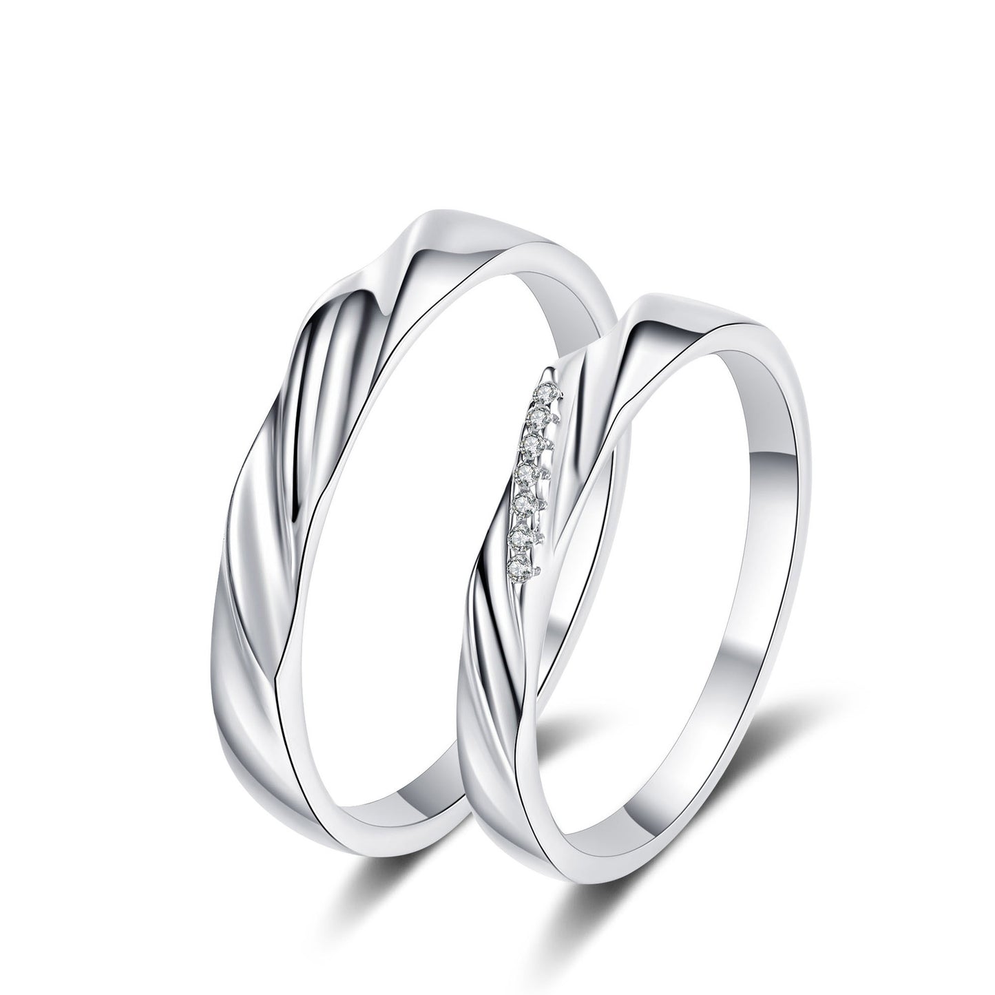 Women's Sterling Sier Moissanite Valentine's Day Gift Rings