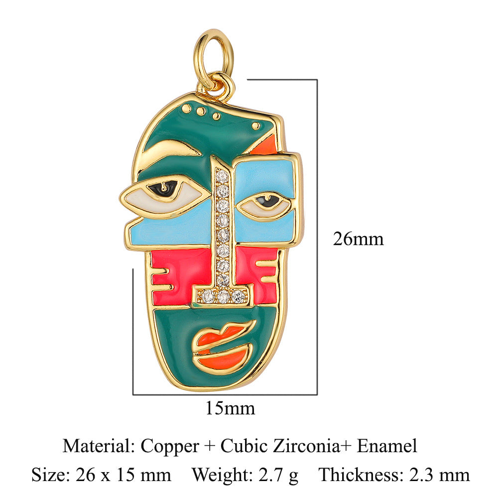 Palm Eyes Face Crown Snake Star Butterfly Rectangle Pendants